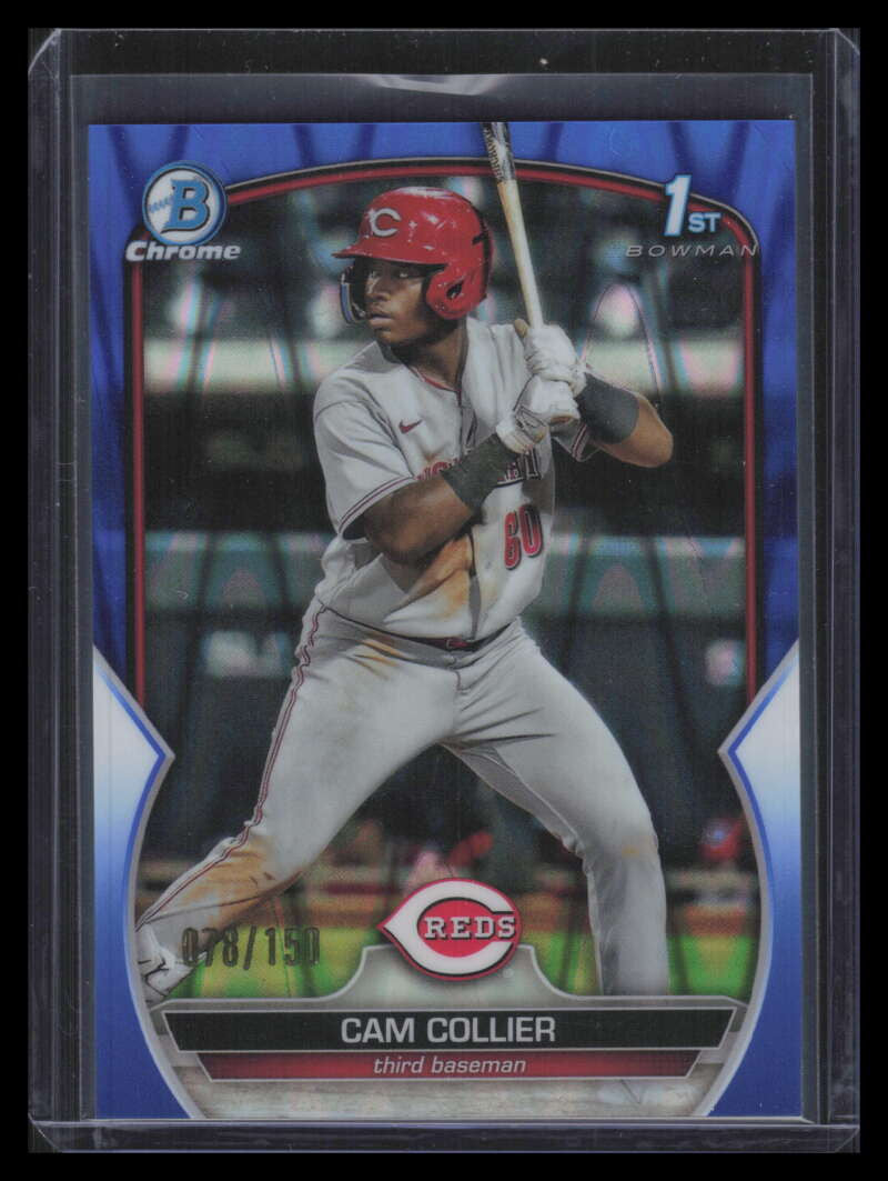 2023 Bowman Chrome Prospects Blue RayWave Refractor Cam Collier Rookie 78/150