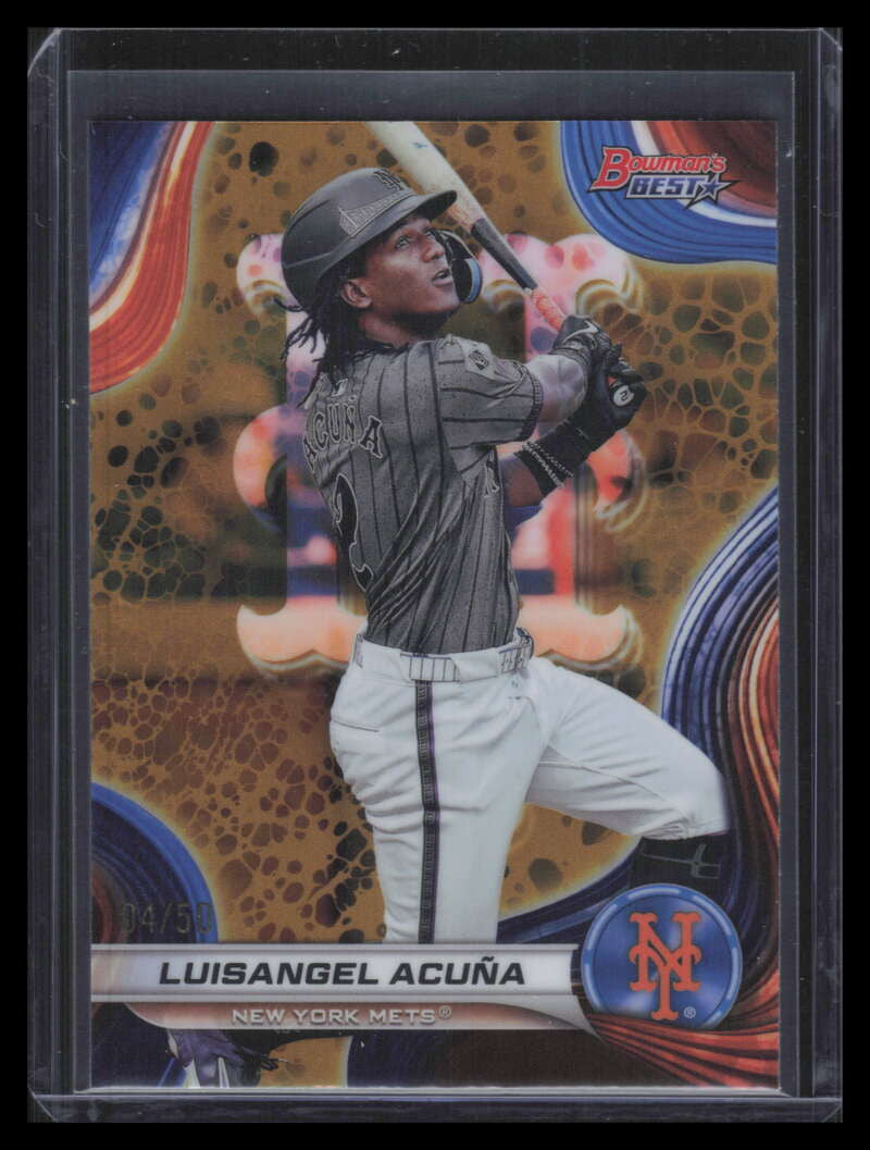 2024 Bowman's Best Top Prospects Gold Refractor tp13 Luisangel Acuna Rookie 4/50