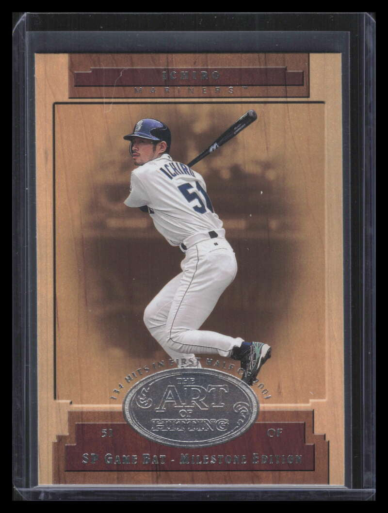 2001 SP Game Bat Milestone Art of Hitting ah6 Ichiro Suzuki Rookie