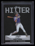 DELETE 173490 2025 Leaf Baseball Nation Pure Hitter Black Sparkles pb5 Charlie Condon RC 1/1
