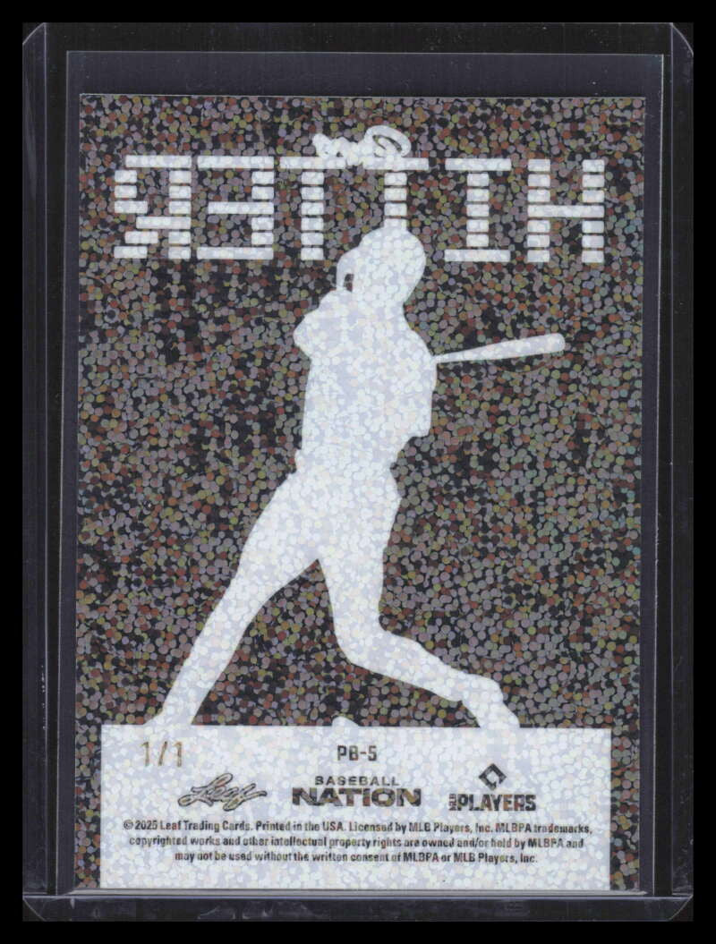 DELETE 173490 2025 Leaf Baseball Nation Pure Hitter Black Sparkles pb5 Charlie Condon RC 1/1