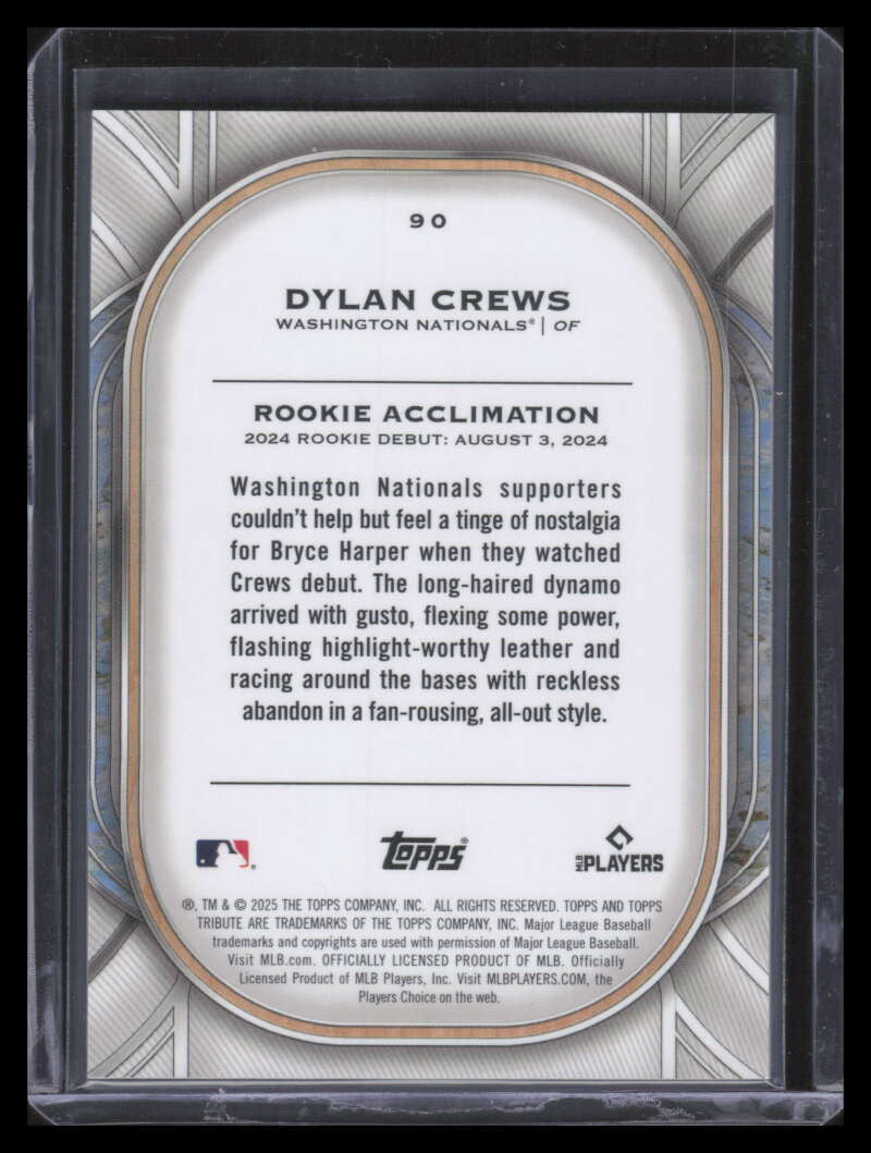 2025 Topps Tribute Gold 90 Dylan Crews Rookie 67/75