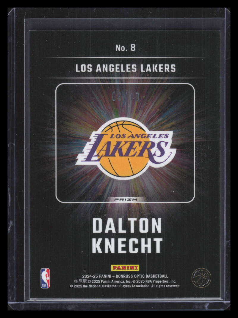 2024-25 Donruss Optic Lights Out Fast Break Gold 8 Dalton Knecht Rookie 8/10