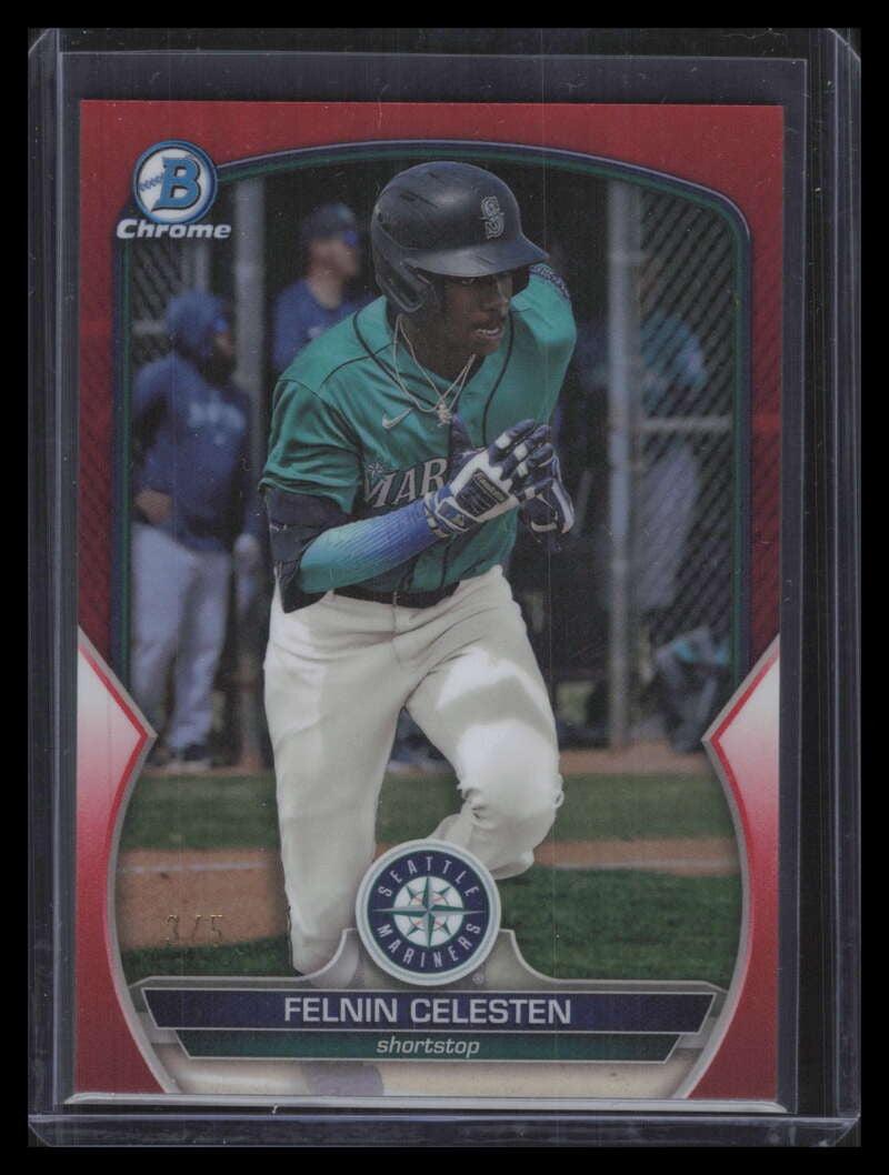 2023 Bowman Chrome Draft Red Refractor bdc178 Felnin Celesten Rookie 3/5