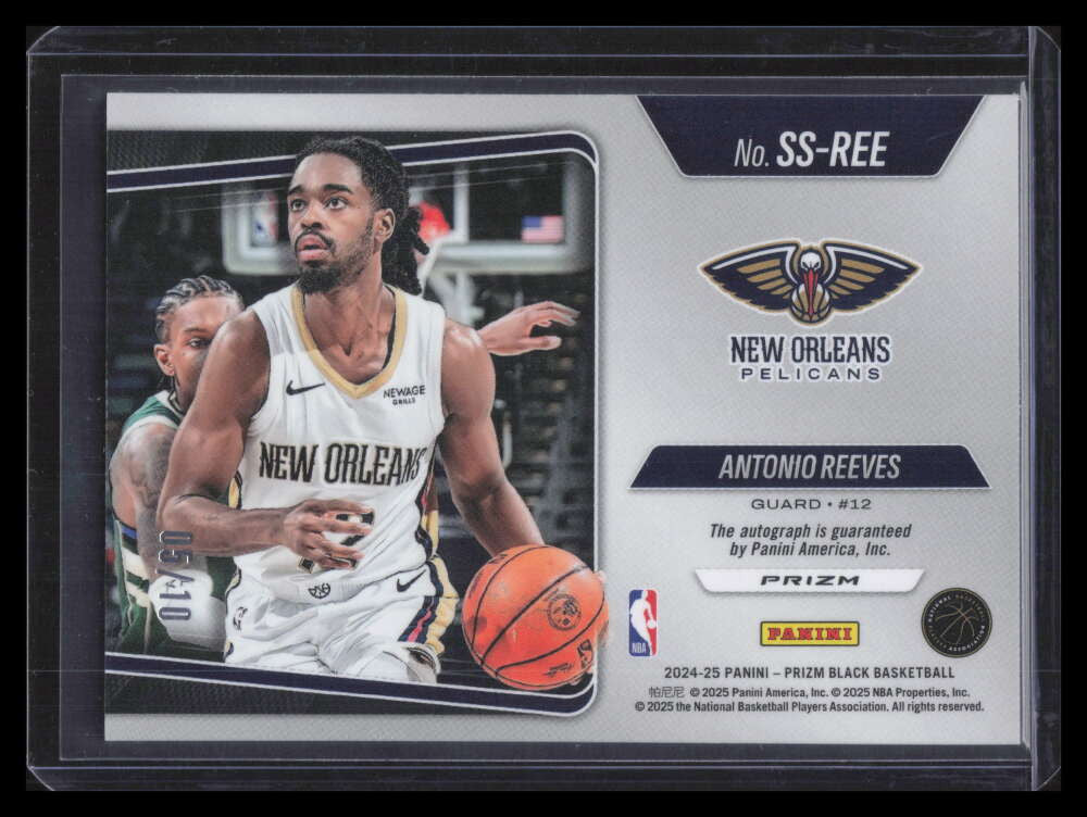 2024-25 Panini Prizm Sensational Signatures Gold 64 Antonio Reeves RC Auto 5/10