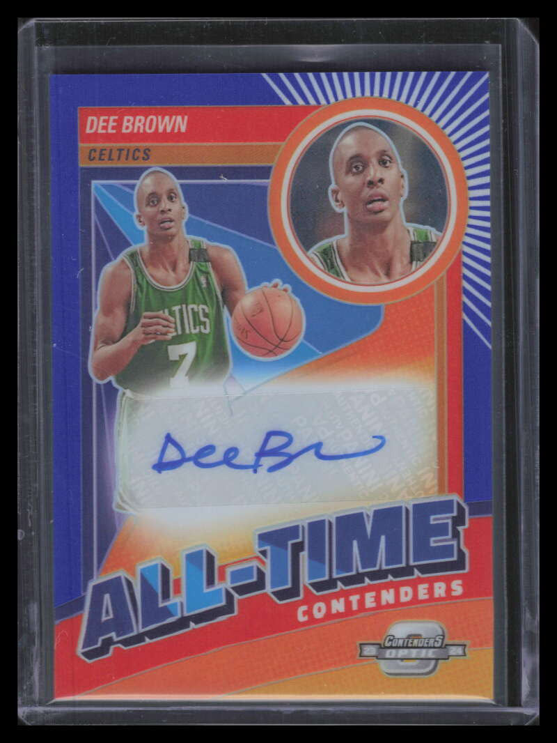 2023-24 Panini Optic All-Time Contenders Autographs Blue 11 Dee Brown Auto 5/75