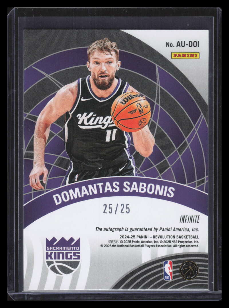 2024-25 Panini Revolution Autographs Infinite 26 Domantas Sabonis Auto 25/25