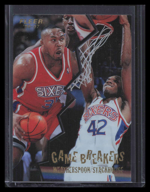 1996-97 Fleer Game Breakers 11 Clarence Weatherspoon Jerry Stackhouse