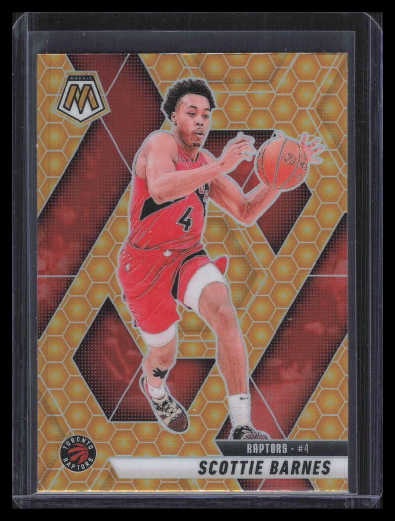 SOLD 173610 2024-25 Panini Mosaic Mosaic Honeycomb Refractor 77 Scottie Barnes