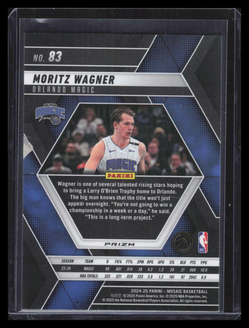 2024-25 Panini Mosaic Mosaic Honeycomb Refractor 83 Moritz Wagner