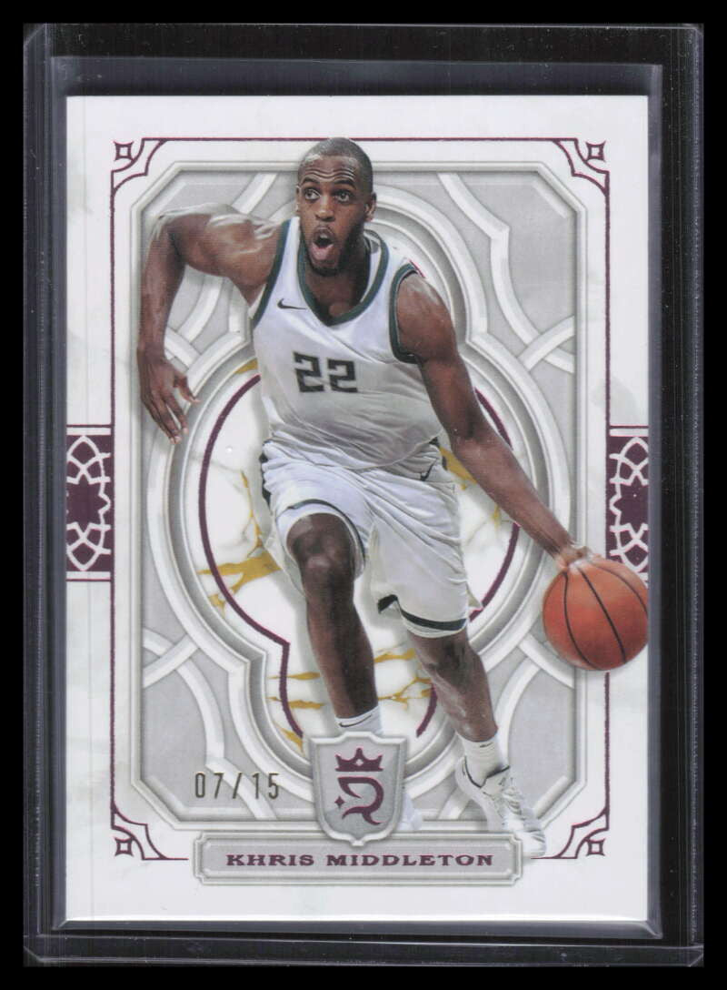 2023-24 Topps Royalty Pink 23 Khris Middleton 7/15