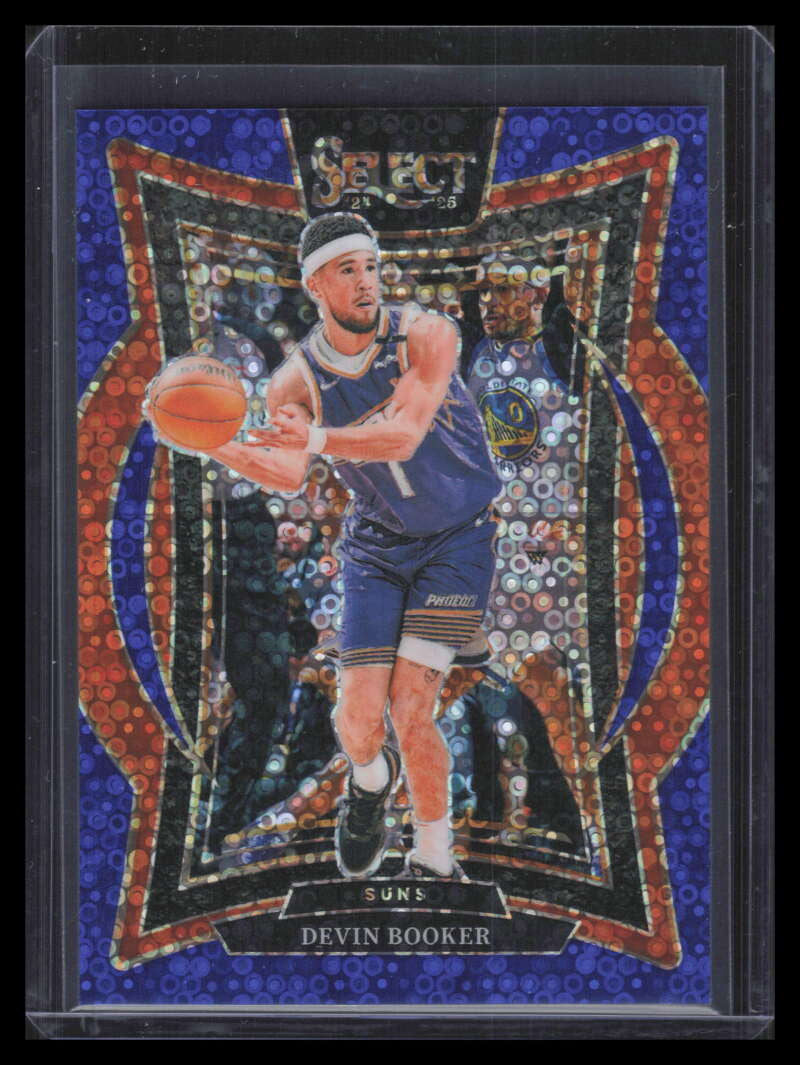 2024-25 Select Blue Disco Prizms Refractor 16 Devin Booker 11/25 Concourse