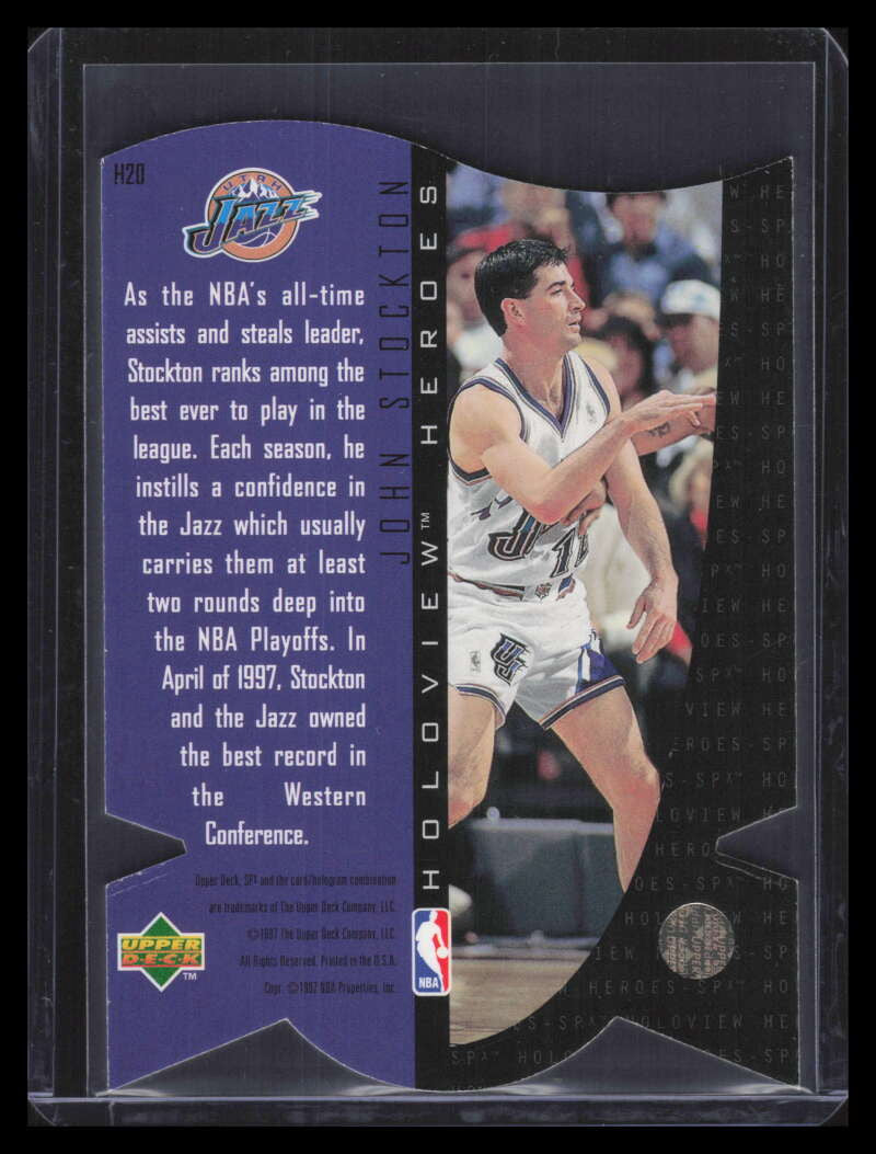 1997 SPx Holoview Heroes h20 John Stockton