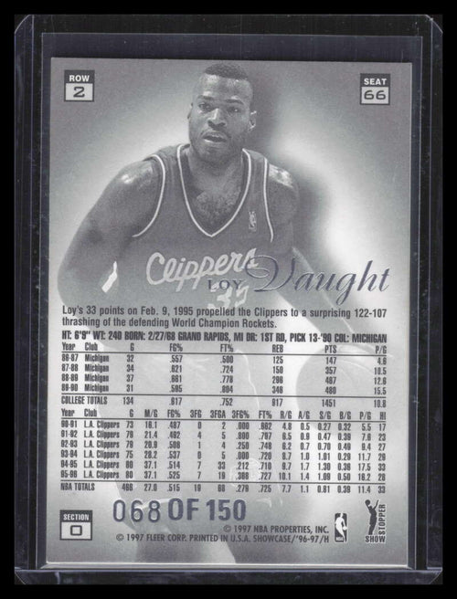 1996-97 Flair Showcase Legacy Collection Row 2 66 Loy Vaught 68/150