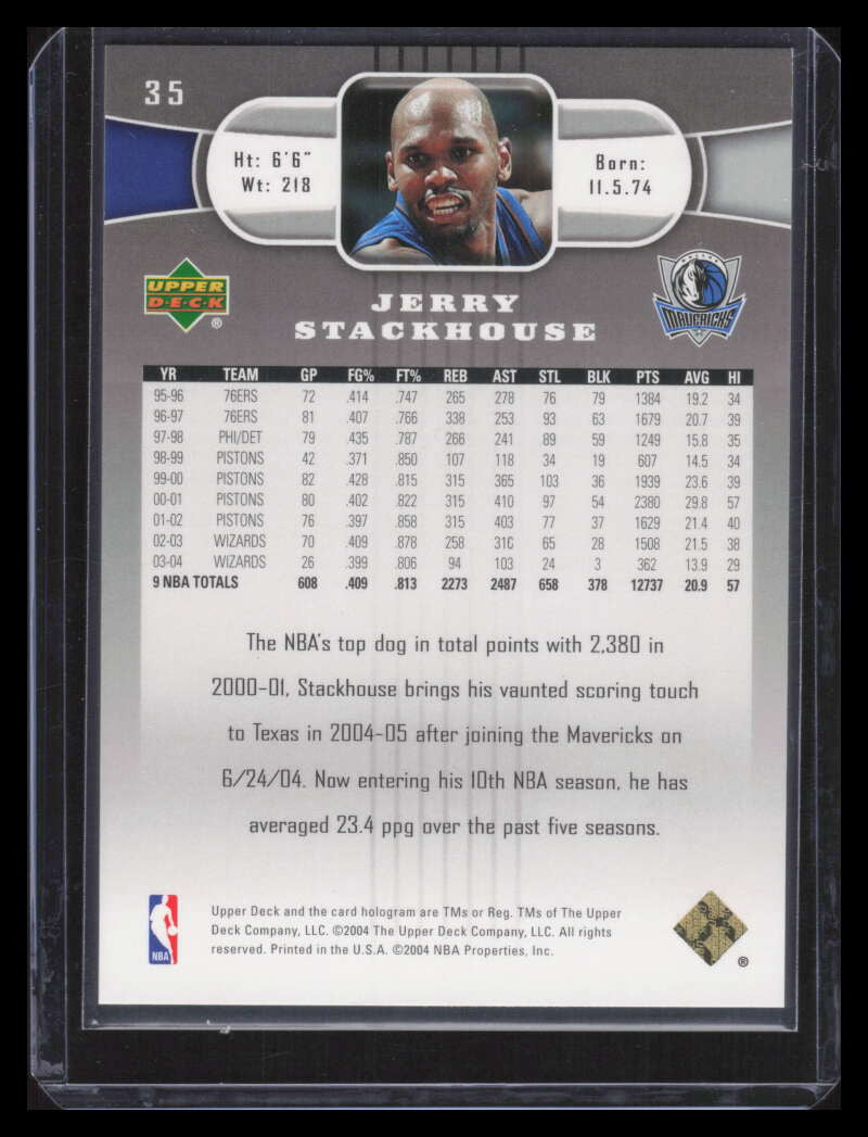 2004-05 Upper Deck Exclusives Spectrum 35 Jerry Stackhouse 20/25
