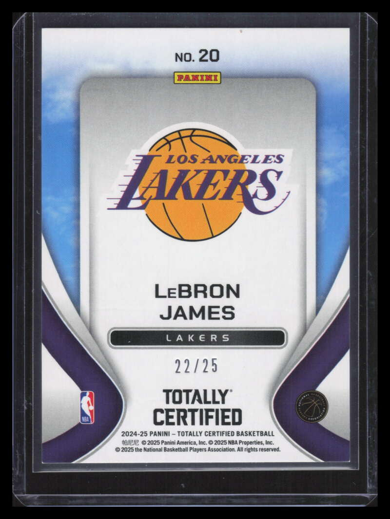 2024-25 Totally Certified Franchise Foundations Mirror White 20 LeBron James /25