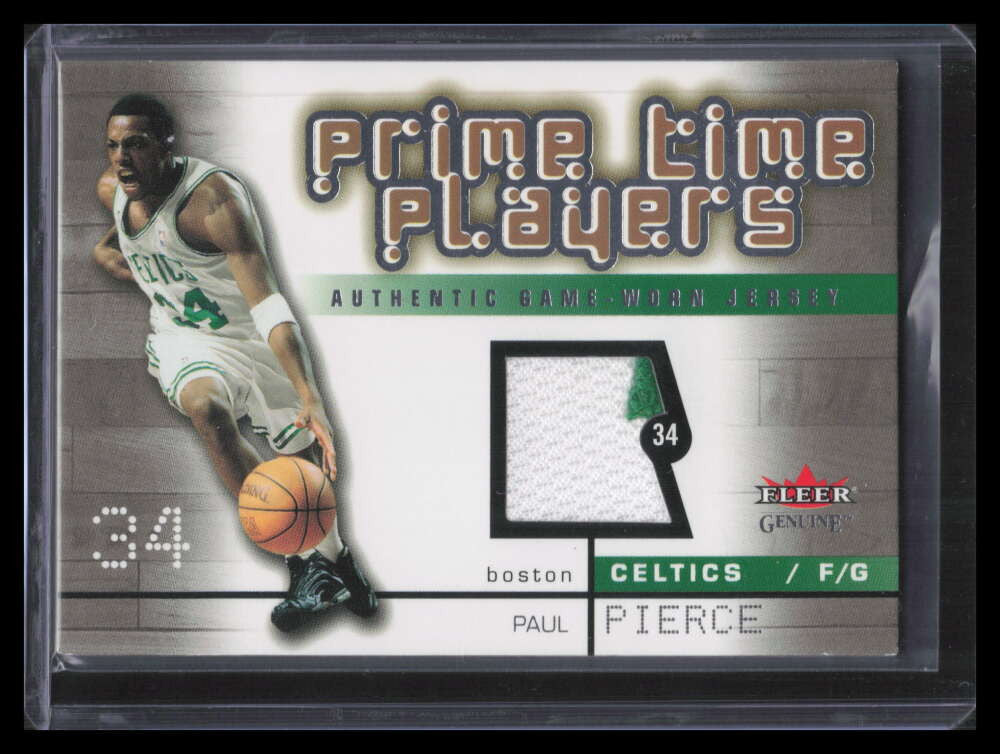 2002-03 Fleer Genuine Prime Time Players Jerseys 5 Paul Pierce Patch