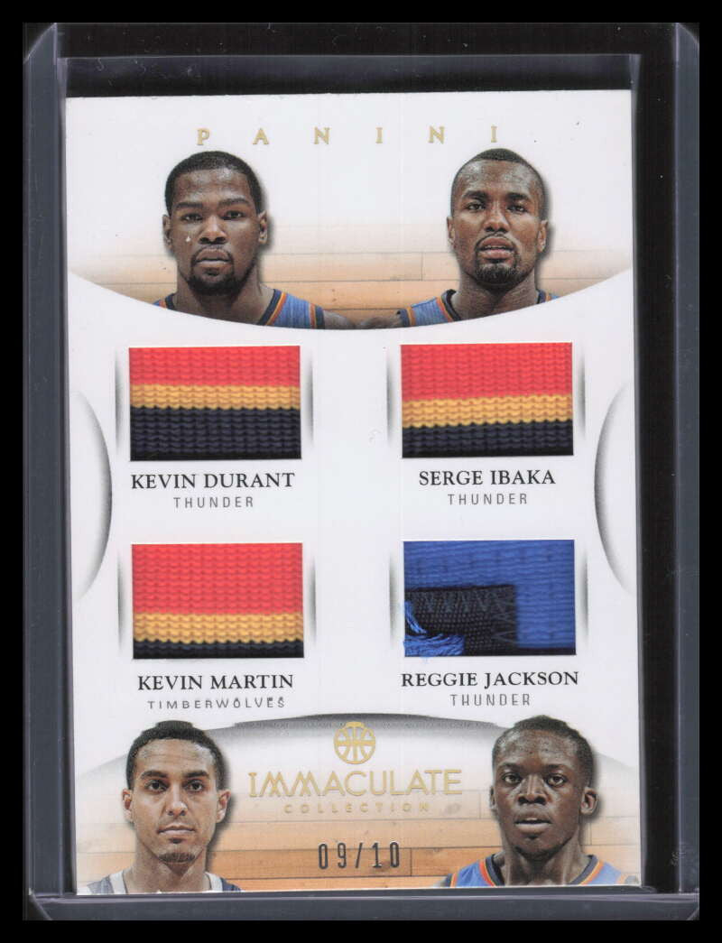 2012-13 Immaculate Collection Prime Ibaka Jackson Martin Durant Quad Patch 9/10