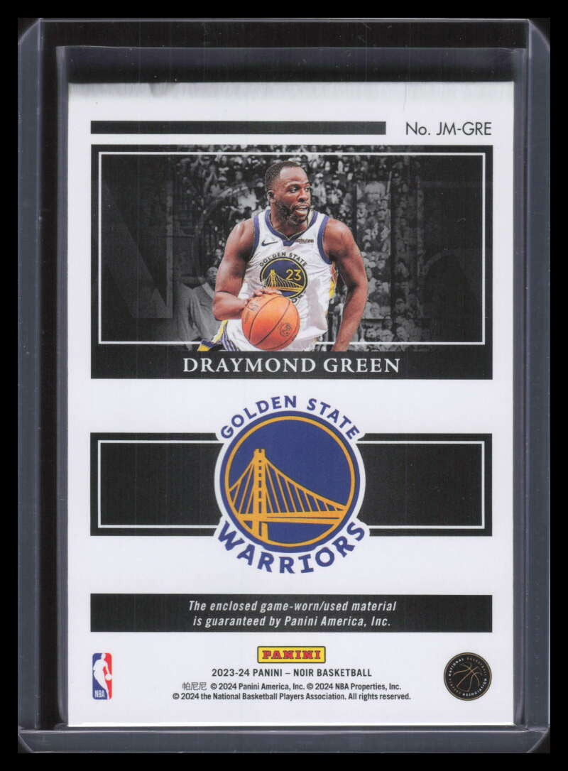2023-24 Panini Noir Jumbo Material Prime 31 Draymond Green Jumbo Patch 5/5