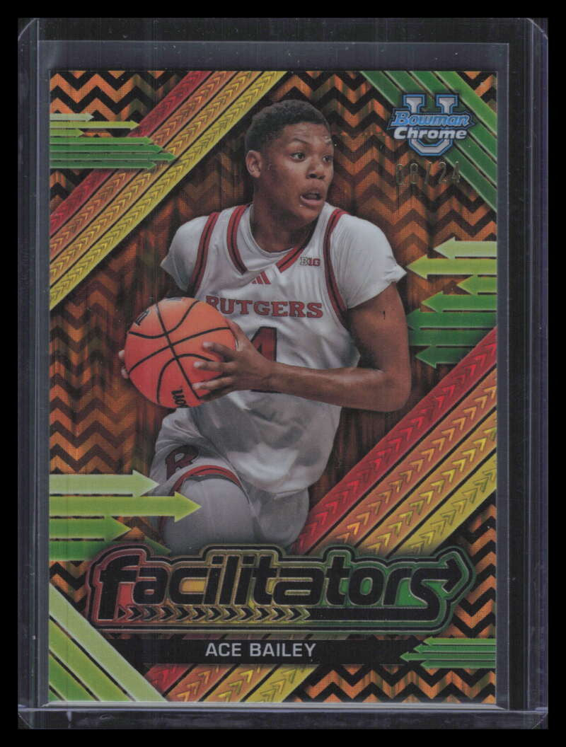 DELETE 173707 2024-25 Bowman Chrome U Facilitators Black Gold Refractor f11 Ace Bailey RC 8/24