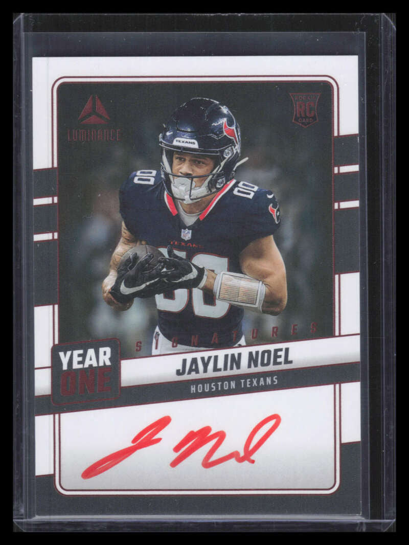 2025 Panini Luminance Year One Signatures Red 25 Jaylin Noel Rookie Auto
