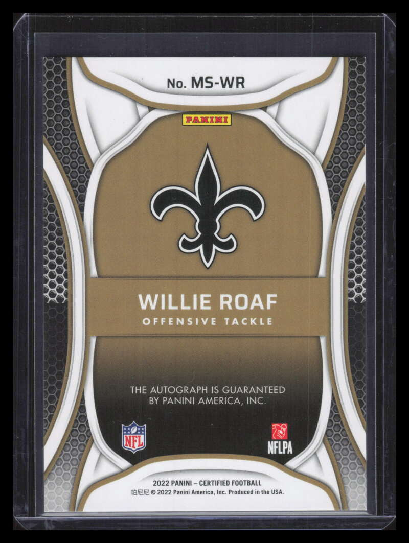 2022 Certified Mirror Signatures Gold 99 Willie Roaf Auto 2/10