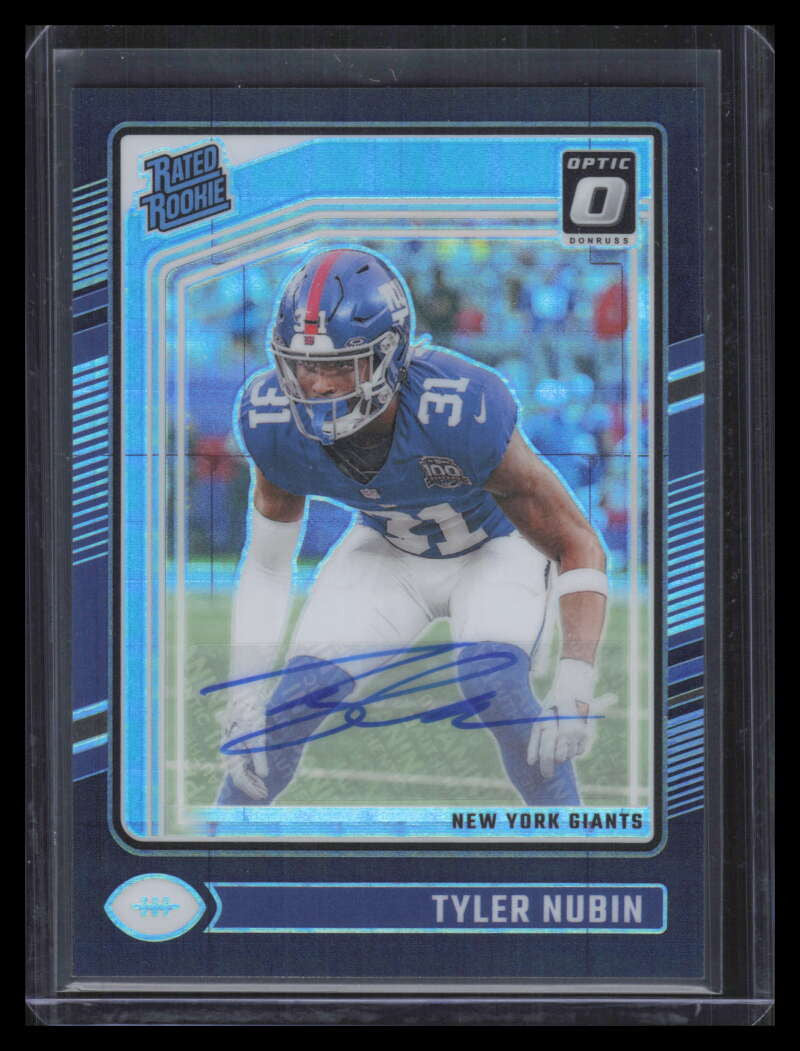 2024 Donruss Optic Rated Rookies Autograph Black Pandora Tyler Nubin RC Auto /25
