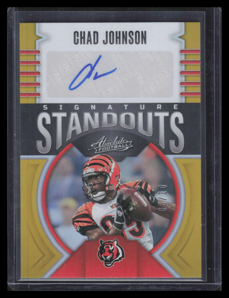 2023 Absolute Signature Standouts Gold 16 Chad Ochocinco Johnson Auto 6/10