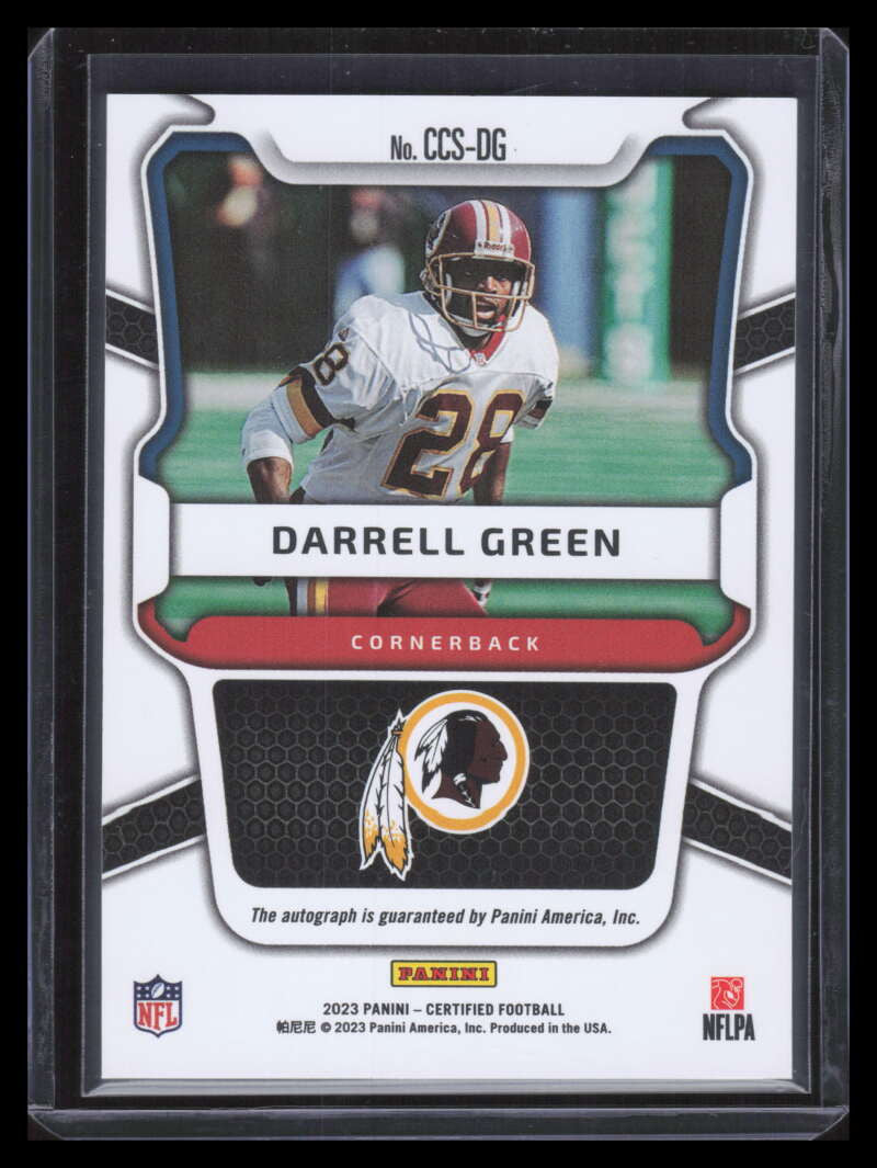 SOLD 173784 2023 Certified Canton Certified Signatures Blue Etch 18 Darrell Green Auto 1/20