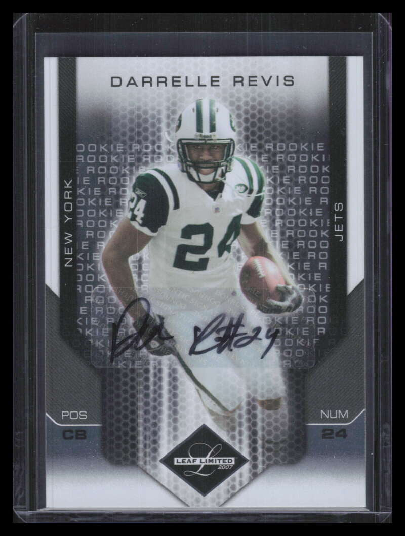2007 Leaf Limited 255 Darrelle Revis Rookie Auto 68/299