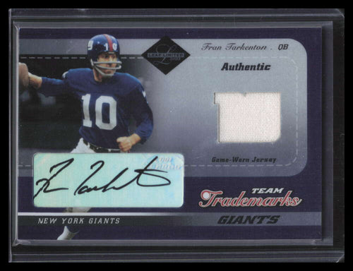 2003 Leaf Limited Trademarks Autographs lt19 Fran Tarkenton Jersey Auto 24/50