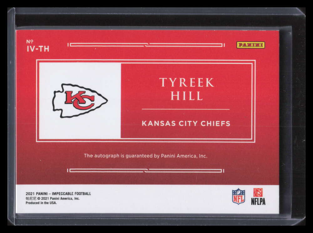 2021 Panini Impeccable Impeccable Victory Autographs 24 Tyreek Hill Auto 15/35