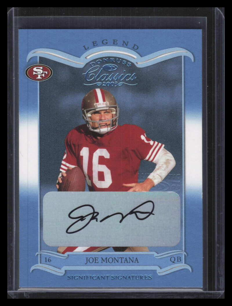 2003 Donruss Classics Significant Signatures 130 Joe Montana Auto 29/200 /225