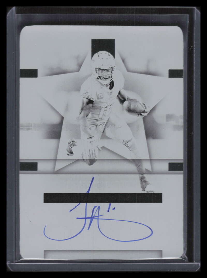 2023 Panini Impeccable Stars Signatures Printing Plate 9 Tyreek Hill Auto 1/1