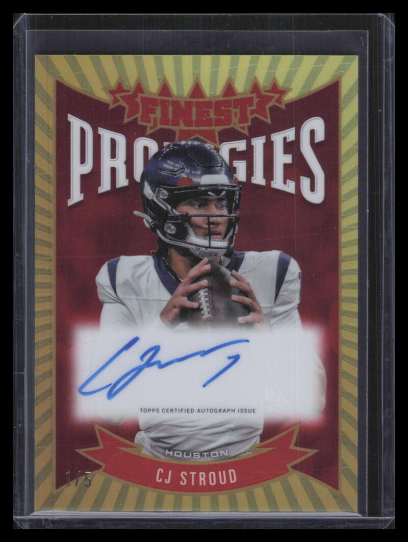 2024 Finest Prodigies Autographs Red Refractor PCJS CJ Stroud Auto 1/5
