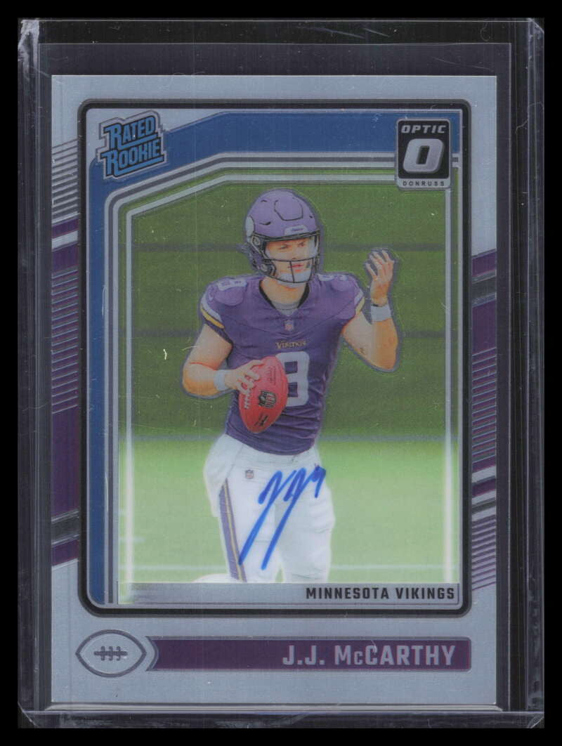 2024 Donruss Optic Rated Rookies RPS Autographs 235 J.J. McCarthy RC Auto 30/325