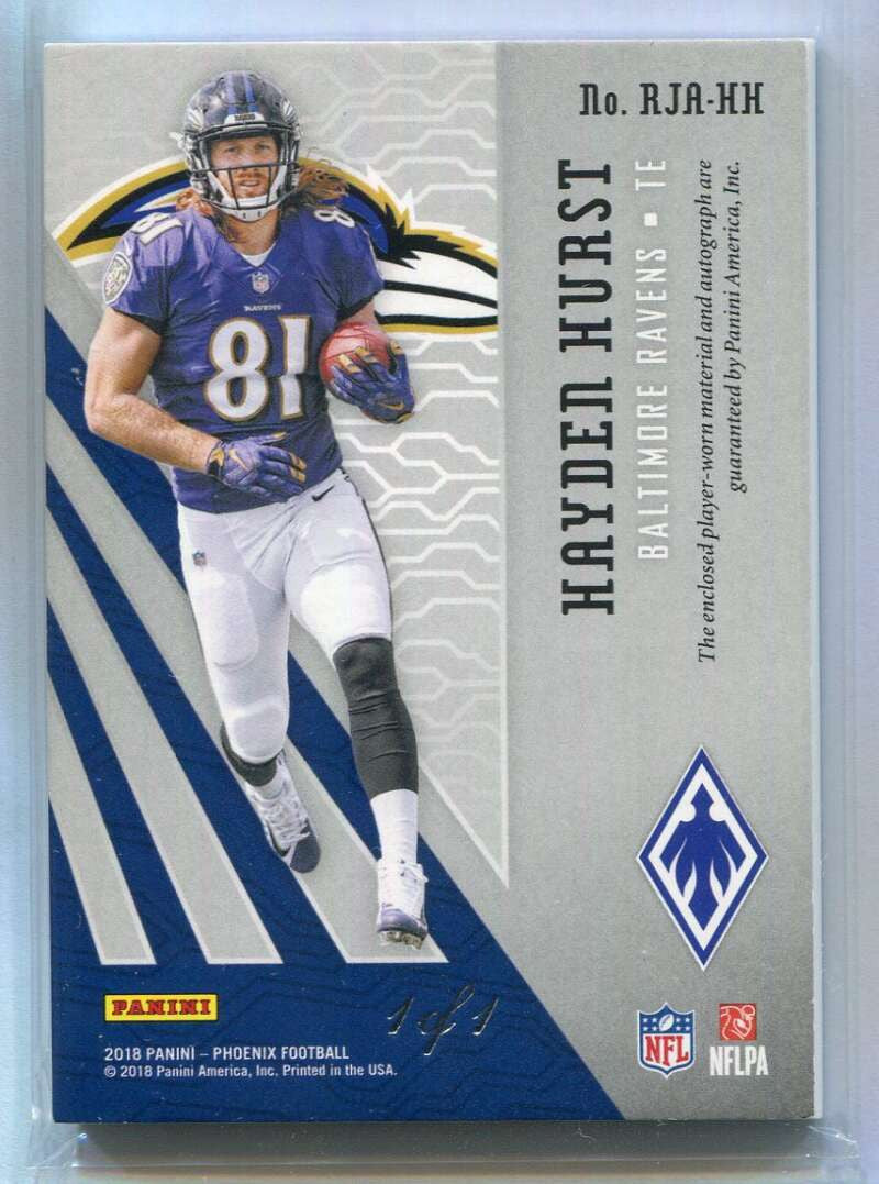 2018 Panini Phoenix Rookie Jersey Autographs Hayden Hurts RC Tag Patch Auto 1/1