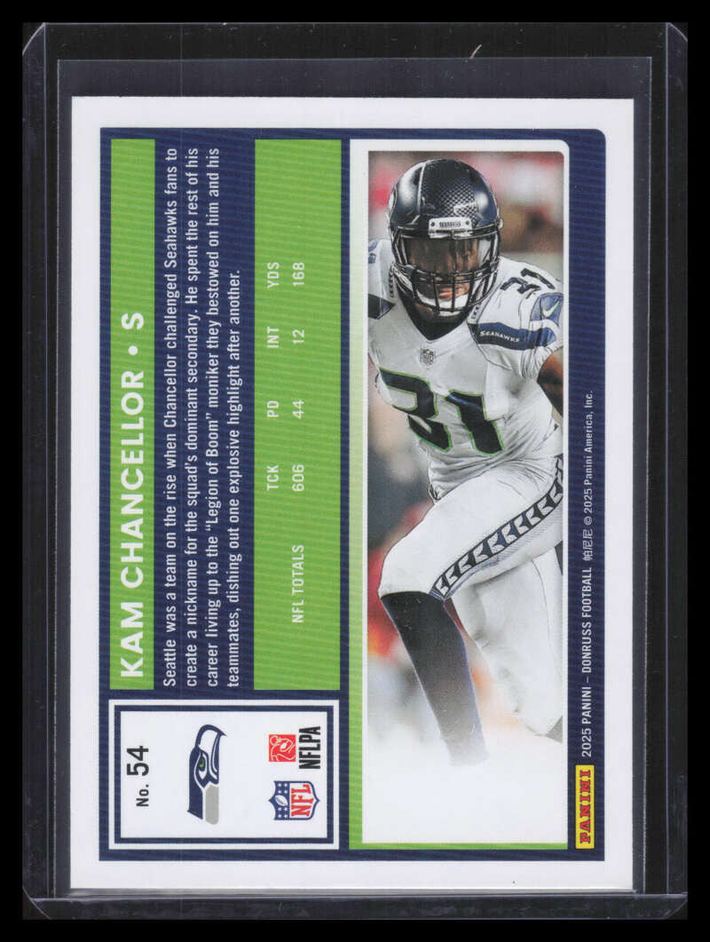 2025 Donruss Jersey Number 54 Kam Chancellor 11/31
