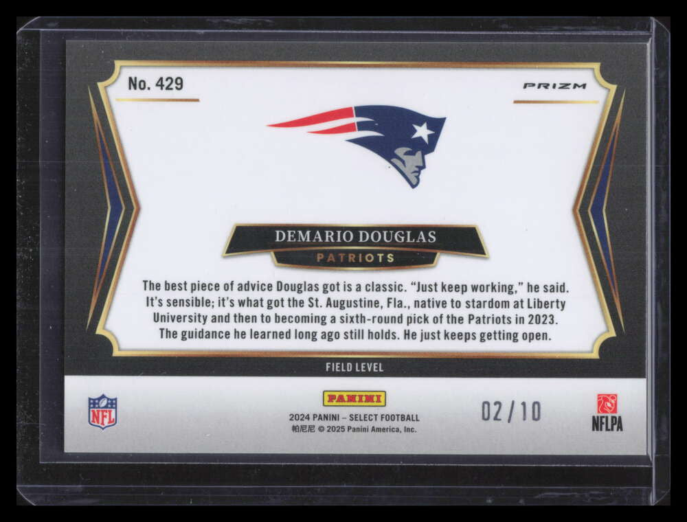 DELETE 173911 2024 Select Prizm Gold Refractor 429 Demario Douglas 2/10 Field Level