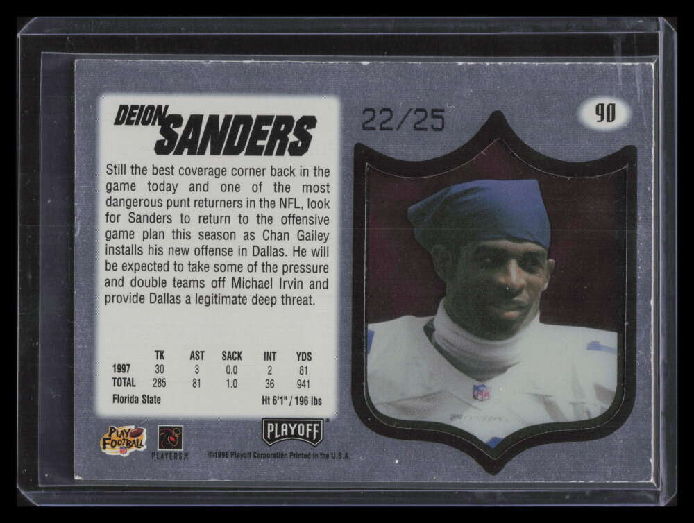 1998 Absolute Hobby Gold 90 Deion Sanders 22/25