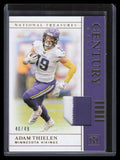 2019 Panini National Treasures Century Materials Prime Adam Thielen Patch 40/49