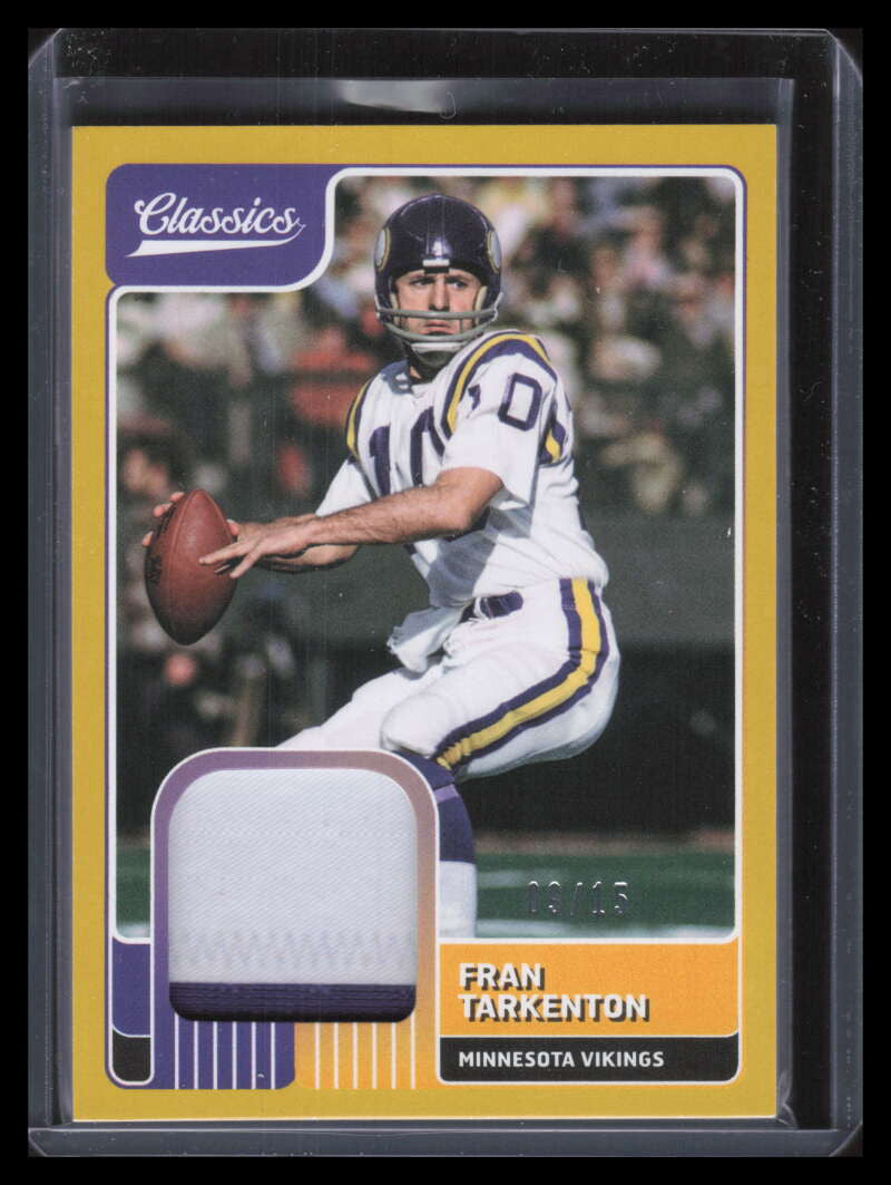 SOLD 173947 2018 Classics Classic Materials Prime 20 Fran Tarkenton Patch 9/15