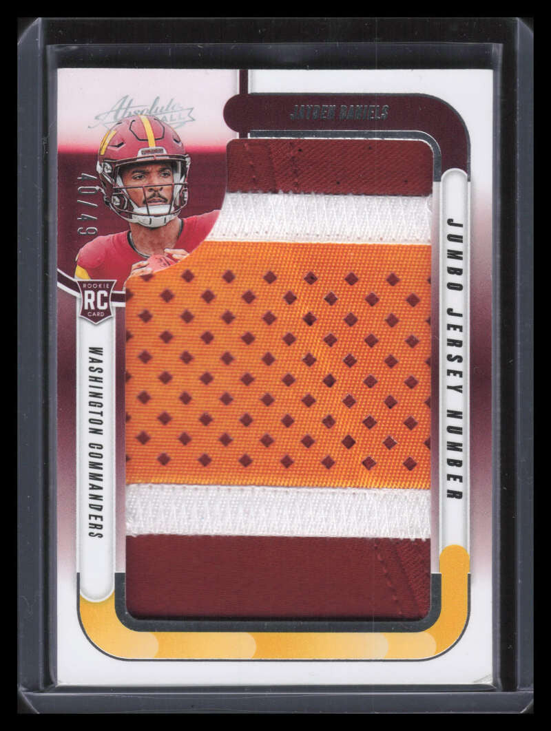 2024 Absolute Jumbo Jersey Number 2 Jayden Daniels Rookie Jumbo Patch 40/49 READ
