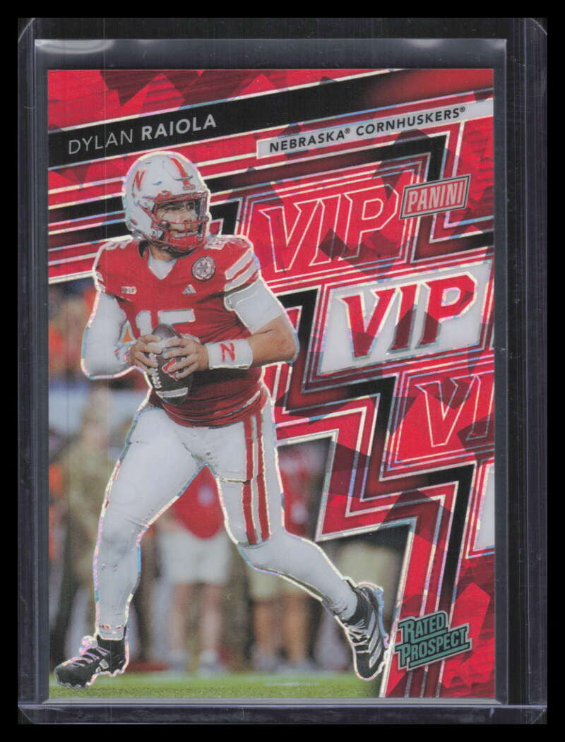 2025 Panini National Convention VIP Gold Red Sparkle Ice Dylan Raiola RC 70/99
