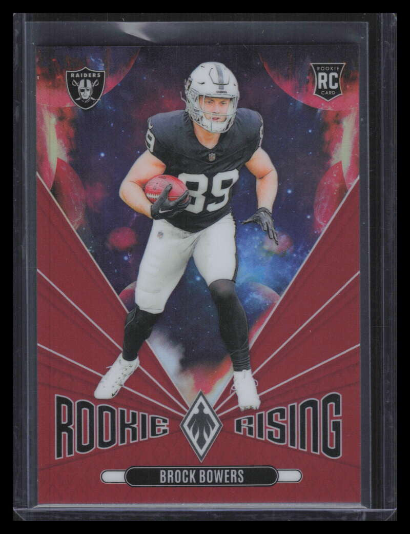 2024 Panini Phoenix Rookie Rising Red 48 Brock Bowers Rookie 61/99