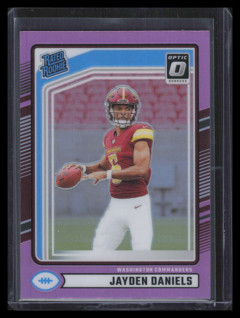 2024 Donruss Optic Rated Rookies Preview Pink 389 Jayden Daniels RR Rated Rookie