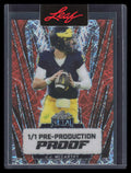 2024 Leaf Metal Orange Lazer Pre-Production Proof 47 J. J. McCarthy Rookie 1/1