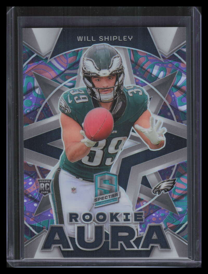 2024 Panini Spectra Rookie Aura Psychedelic 24 Will Shipley Rookie 2/5