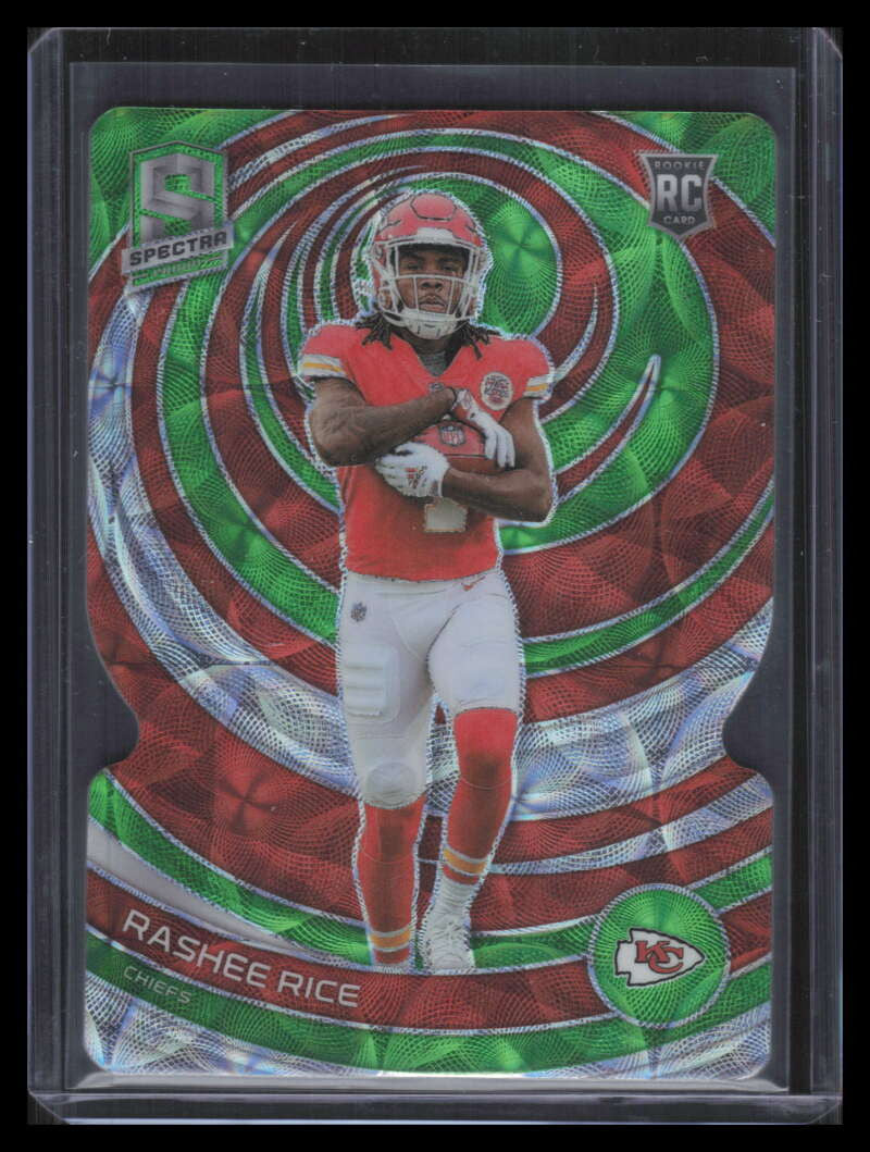 2023 Panini Spectra Neon Green Die Cut 148 Rashee Rice Rookie 8/30