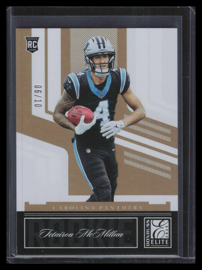 2025 Elite '07 Elite Rookies Gold 1 Tetairoa McMillan Rookie 6/10